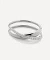 Monica Vinader Sterling Silver Diamond Nura Wrap Ring