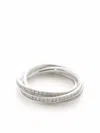 Monica Vinader Sterling Silver Diamond Rolling Ring Diamond In Silver