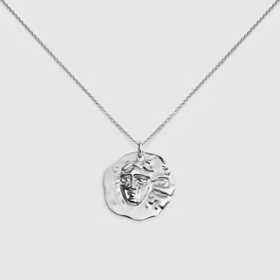 Monica Vinader Sterling Silver Gemini Zodiac Chain Necklace In Metallic