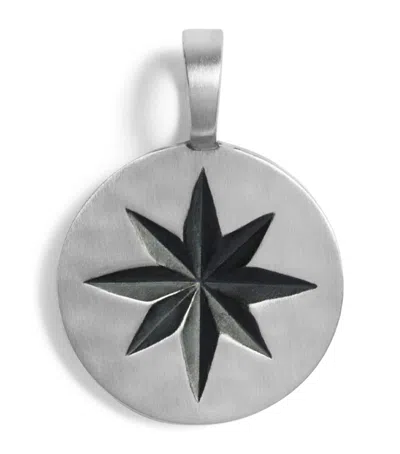 Monica Vinader Sterling Silver Guiding Star Pendant In Metallic