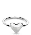 Monica Vinader Heart Stacking Ring In Silver