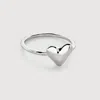 Monica Vinader Sterling Silver Heart Stacking Ring In Silver