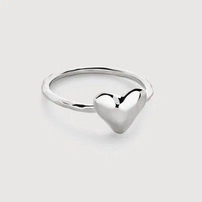 Monica Vinader Sterling Silver Heart Stacking Ring
