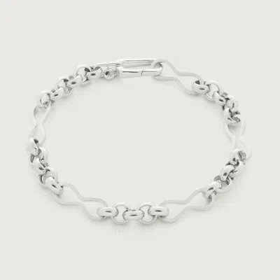 Monica Vinader Sterling Silver Heritage Link Bracelet In Metallic