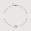 Monica Vinader Sterling Silver April Birthstone Chain Bracelet Lab Grown Diamond In Silver