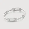 Monica Vinader Sterling Silver Lab Grown Diamond Full Pave Signature Link Bangle Lab Grown Diamond