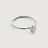 Monica Vinader Sterling Silver Solitaire Diamond Ring Lab Grown Diamond