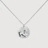 Monica Vinader Sterling Silver Leo Zodiac Chain Necklace In Metallic
