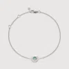 Monica Vinader Sterling Silver December Birthstone Chain Bracelet Turquoise In Metallic