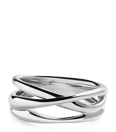 Monica Vinader Sterling Silver Nura Crossover Ring