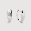 Monica Vinader Sterling Silver Nura Reef Large Hoop Earrings In Metallic