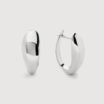 Monica Vinader Sterling Silver Nura Reef Large Hoop Earrings