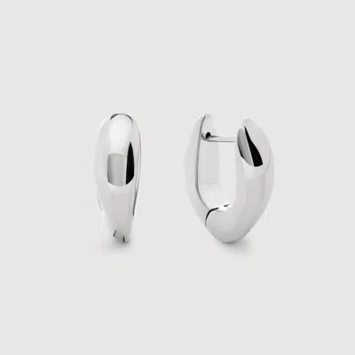 MONICA VINADER STERLING SILVER NURA REEF MEDIUM HOOP EARRINGS