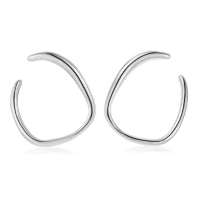 Monica Vinader Sterling Silver Nura Reef Wrap Earrings