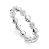 Monica Vinader Sterling Silver Nura Teardrop Mixed Eternity Diamond Ring Diamond In Silver/diamond