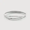 Monica Vinader Sterling Silver Nura Wrap Bangle In Metallic