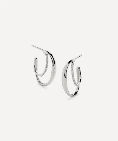 MONICA VINADER MONICA VINADER STERLING SILVER NURA WRAP MEDIUM HOOP EARRINGS