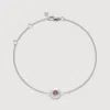 Monica Vinader Sterling Silver October Birthstone Chain Bracelet Pink Tourmaline In Silver