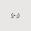 Monica Vinader Womens Pear-shaped 0.13ct Lab-grown Diamond And Sterling-silver Stud Earrings In Metallic