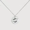 Monica Vinader Sterling Silver Pisces Zodiac Chain Necklace In Gray