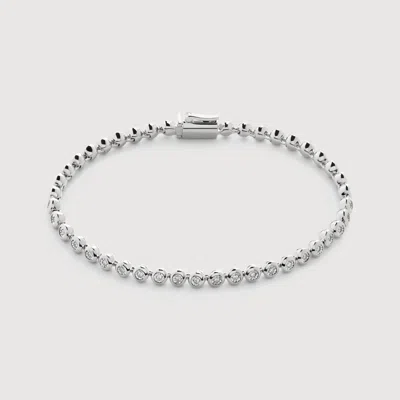 Monica Vinader Sterling Silver Lab Grown Diamond Essential Tennis Bracelet Lab Grown Diamond