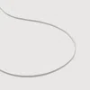 Monica Vinader Sterling Silver Round Thin Snake Chain Necklace