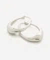 Monica Vinader Sterling Silver Siren Deia Medium Hoop Earrings In Silver