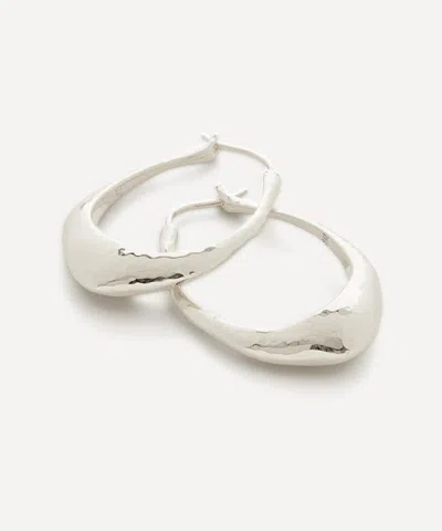 Monica Vinader Sterling Silver Siren Deia Medium Hoop Earrings