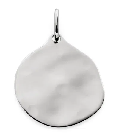 MONICA VINADER STERLING SILVER SIREN MUSE ROUND PENDANT