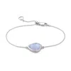Monica Vinader Sterling Silver Siren Nugget Bracelet Blue Lace Agate