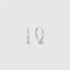 Monica Vinader Sterling Silver Siren Tapered Huggie Earrings In Silver