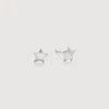 Monica Vinader Sterling Silver Star Stud Earrings In Silver
