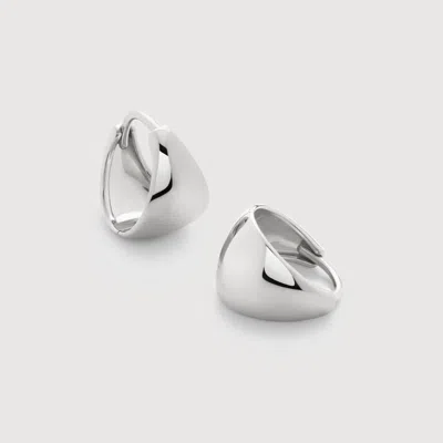 Monica Vinader Sterling Silver Tapered Huggie Earrings