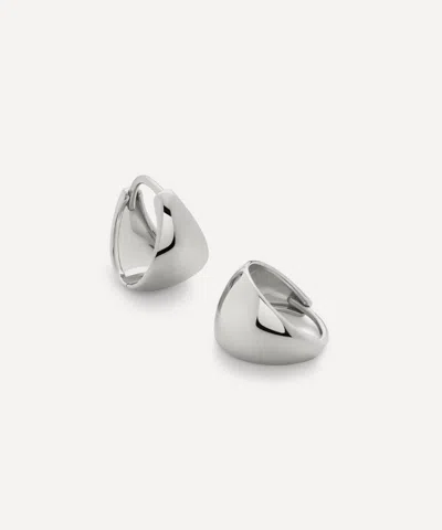 Monica Vinader Sterling Silver Tapered Huggie Hoop Earrings