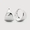 Monica Vinader Womens Tapered Large 925 Sterling Silver Hoop Earrings In Silver