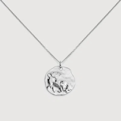 Monica Vinader Sterling Silver Taurus Zodiac Chain Necklace In Metallic