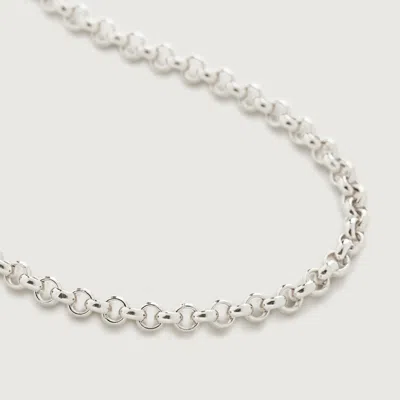 Monica Vinader Sterling Silver Vintage Chain Necklace 50-56cm/20-22' In Metallic