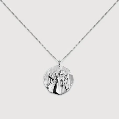 Monica Vinader Sterling Silver Virgo Zodiac Chain Necklace In Metallic