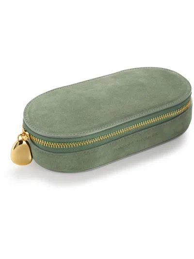 Monica Vinader Suede Jewellery Box In Green