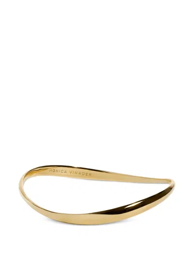 Monica Vinader Swirl Bangle Bracelet In Gold