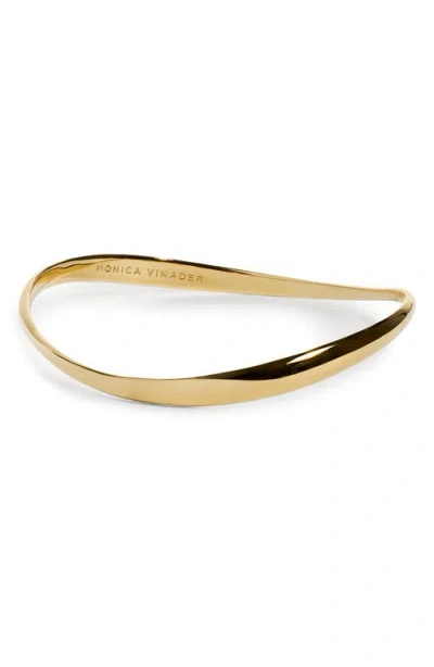 Monica Vinader Swirl Bangle In Orange