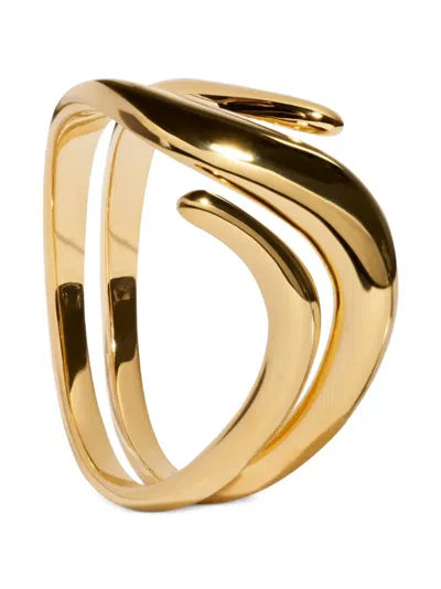 Monica Vinader Swirl Ring In Gold