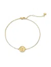 Monica Vinader M-stamp Chain Bracelet In Gold