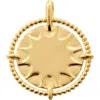 Monica Vinader Gold Talisman Sun Pendant Charm In 18k Gold Vermeil