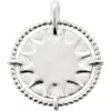 Monica Vinader Sterling Silver Talisman Sun Pendant Charm In Sterling Silver