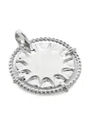 Monica Vinader Sterling Silver Talisman Sun Pendant Charm In Silver