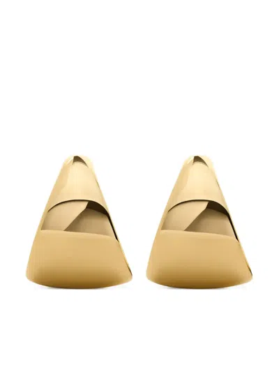 Monica Vinader Gold Tapered Large Hoop Earrings