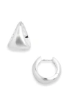 Monica Vinader Tapered Small Hoop Earrings In Sterling Silver