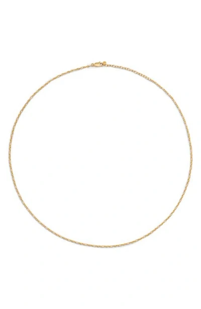 Monica Vinader Womens Textured Link 18ct Yellow Gold Vermeil Chain Necklac