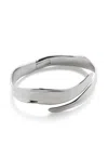 Monica Vinader Sterling Silver Wave Wrap Cuff In Silver